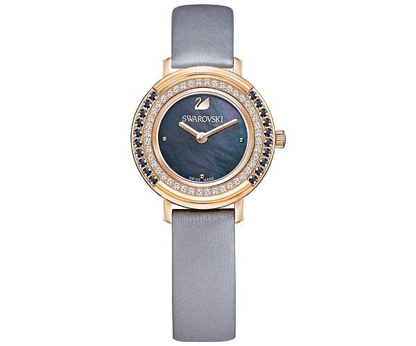 Swarovski Swarovski Playful Mini Watch, Fabric Strap, Gray, Rose Gold Tone Teal Rose Gold-plated