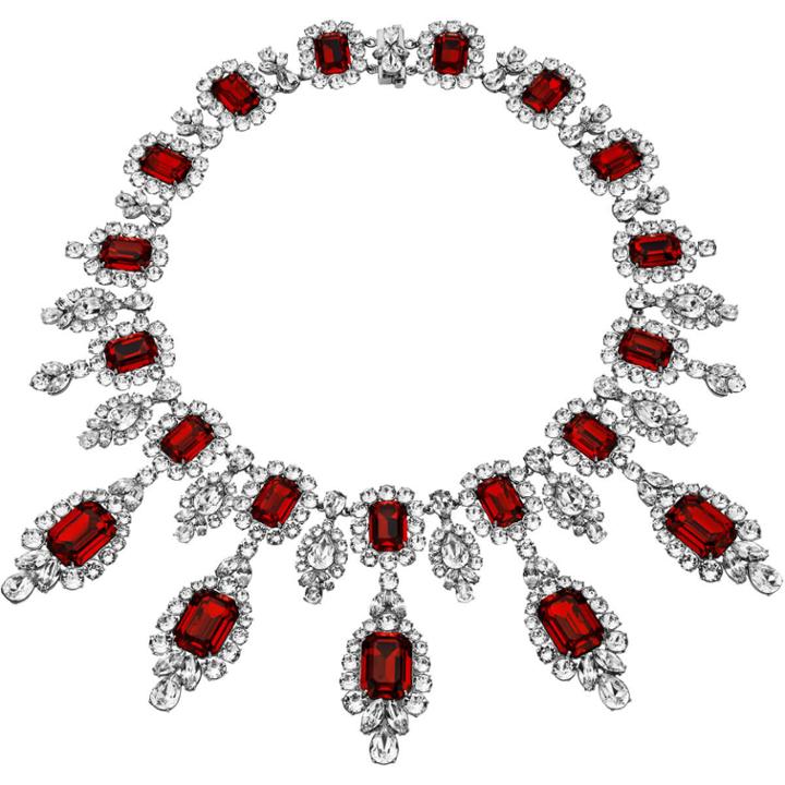 Swarovski Anna Dello Russo Necklace, Red, Palladium Plating