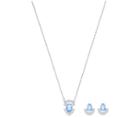 Swarovski Swarovski Gallery Pear Set, Blue Blue Rhodium-plated