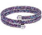 Swarovski Swarovski Crystaldust Double Bangle, Purple, Stainless Steel Purple Stainless Steel