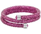 Swarovski Swarovski Crystaldust Double Bangle, Pink Pink Stainless Steel