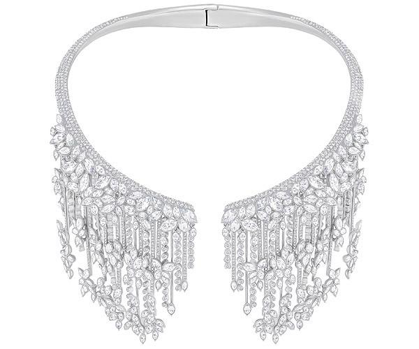 Swarovski Swarovski Gardenia Necklace, White White Rhodium-plated