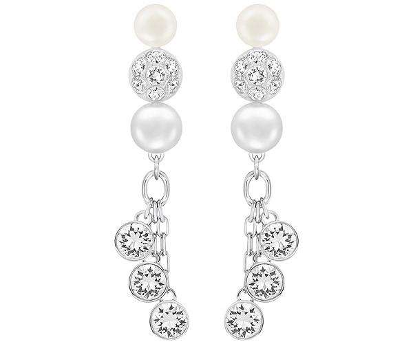 Swarovski Swarovski Jazzy Pearl Pierced Earrings  Rhodium-plated
