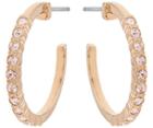 Swarovski Swarovski Recreation Hoop Pierced Earrings Pink Rose Gold-plated