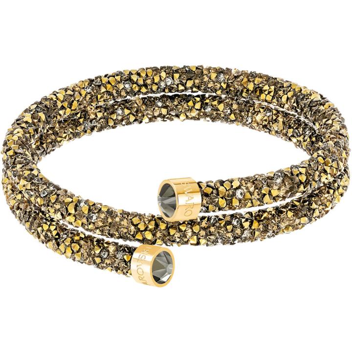Swarovski Crystaldust Double Bangle, Golden, Gold Plating