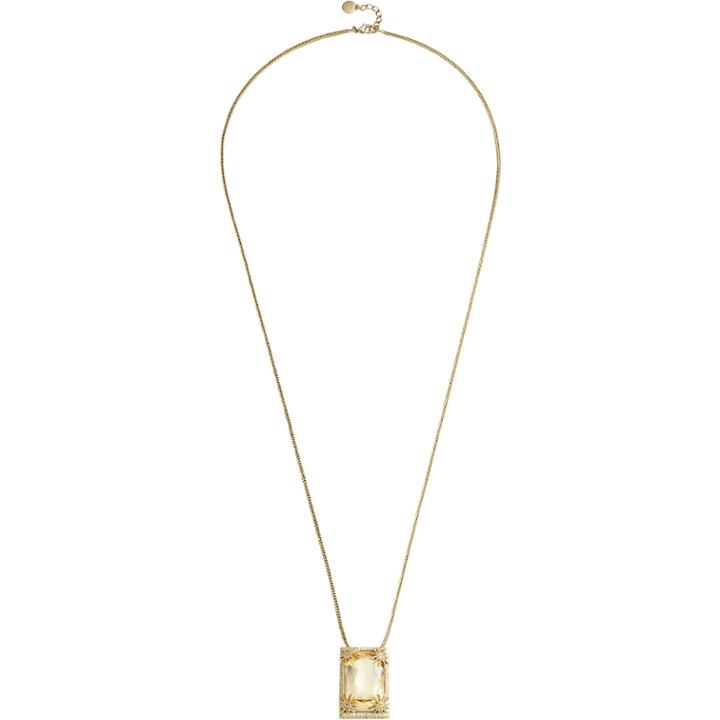 Swarovski Calypso Pendant, Brown, Gold Plating