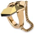 Swarovski Swarovski Atelier Swarovski For Jean Paul Gaultier, Reverse Ring Brown Gold-plated