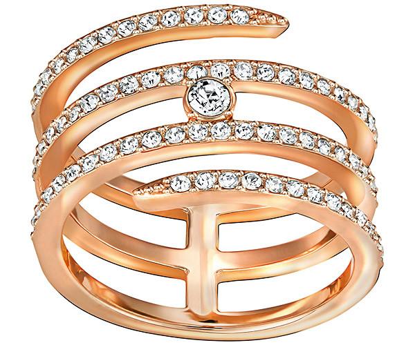 Swarovski Swarovski Creativity Coiled Ring White Rose Gold-plated