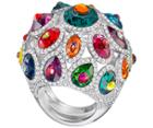 Swarovski Swarovski Luminous Fairy Ring, Multi-colored, Rhodium Plating Dark Multi Rhodium-plated