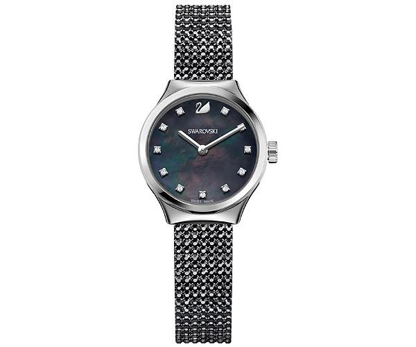 Swarovski Swarovski Dreamy Watch, Crystal Mesh Strap, Black, Black Tone White Stainless Steel