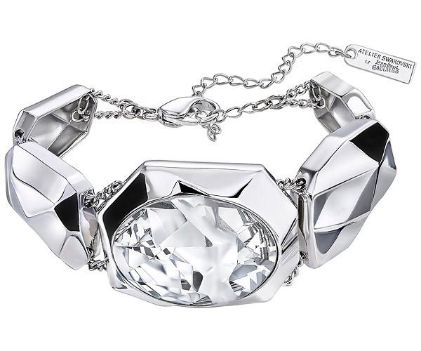 Swarovski Swarovski Atelier Swarovski For Jean Paul Gaultier, Reverse Bracelet White Rhodium-plated