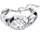 Swarovski Swarovski Atelier Swarovski For Jean Paul Gaultier, Reverse Bracelet White Rhodium-plated