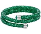 Swarovski Swarovski Crystaldust Double Bangle, Green Green Stainless Steel