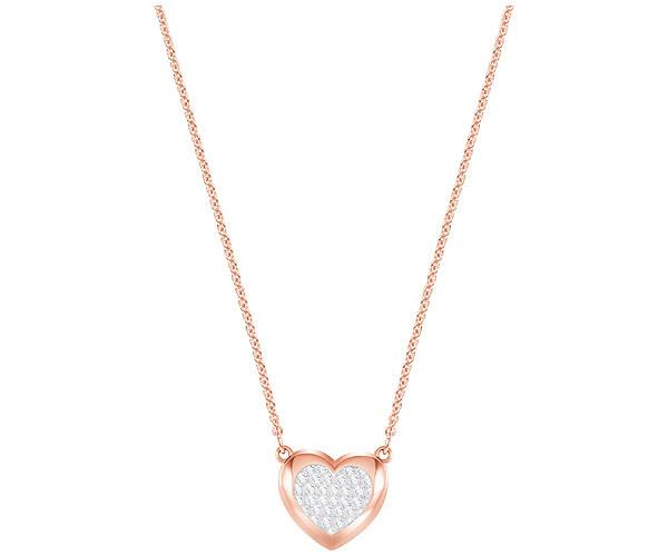 Swarovski Swarovski Hall Heart Pendant, White, Rose Gold Plating White Rose Gold-plated