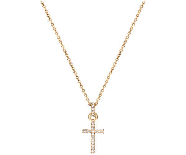 Swarovski Swarovski Mini Cross Pendant, White, Rose Gold Plating White Rose Gold-plated