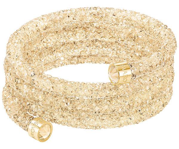 Swarovski Swarovski Crystaldust Wide Bangle, Golden Brown Gold-plated