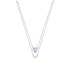 Swarovski Swarovski Gallery Pear Layered Necklace, Blue Blue Rhodium-plated