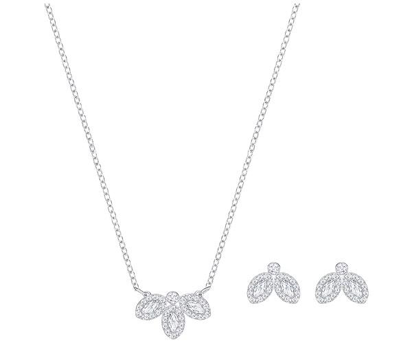 Swarovski Swarovski Baron Set, White, Rhodium Plating White Rhodium-plated