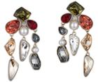 Swarovski Swarovski Mosaic Clip Earrings, Gold Plating Light Multi Gold-plated