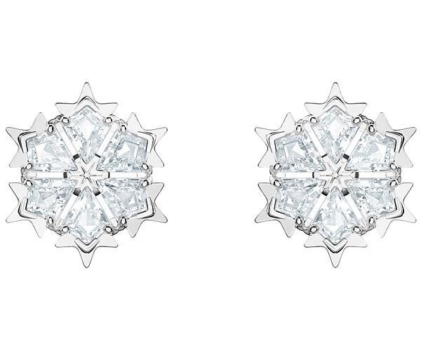 Swarovski Swarovski Magic Pierced Earrings, White, Rhodium Plating White Rhodium-plated
