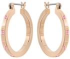 Swarovski Swarovski Random Hoop Pierced Earrings Violet Rose Gold-plated