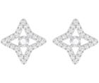 Swarovski Swarovski Sparkling Dance Star Stud Pierced Earrings, White, Rhodium Plating White Rhodium-plated