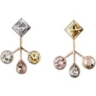 Swarovski Peter Pilotto Arbol Pierced Earrings, Multi-colored, Rose Gold Plating