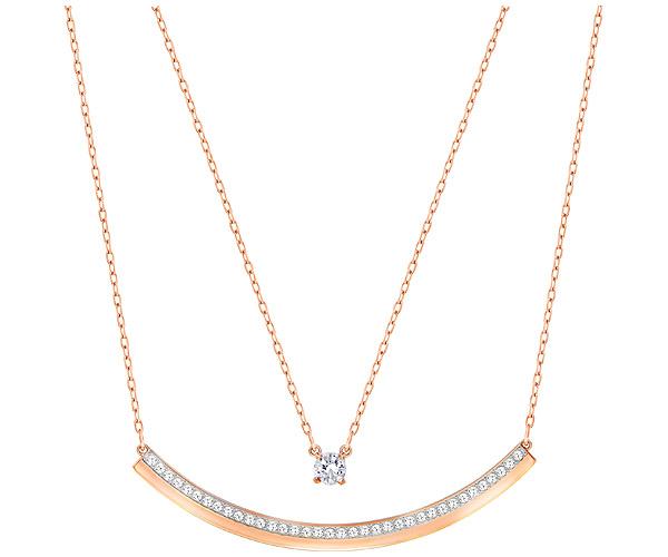 Swarovski Swarovski Fresh Necklace, White, Rose Gold Plating White Rose Gold-plated