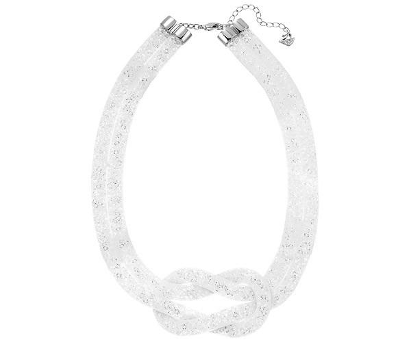 Swarovski Swarovski Stardust Knot Necklace White Rhodium-plated