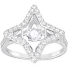 Swarovski Sparkling Dance Star Ring, White, Rhodium Plating