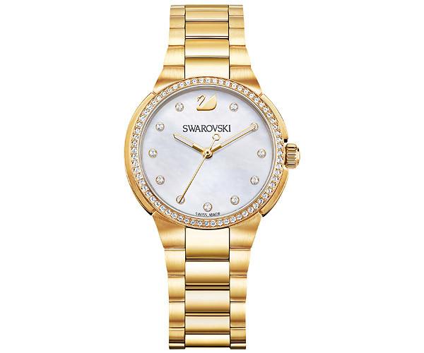 Swarovski Swarovski City Mini Watch, Mother-of-pearl White Gold-plated