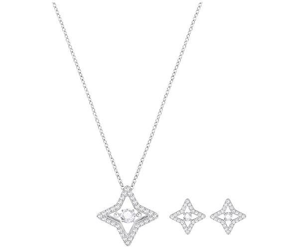 Swarovski Swarovski Sparkling Dance Star Set, Small, White, Rhodium Plating White Rhodium-plated