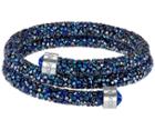 Swarovski Swarovski Crystaldust Bangle Double, Blue Blue Stainless Steel