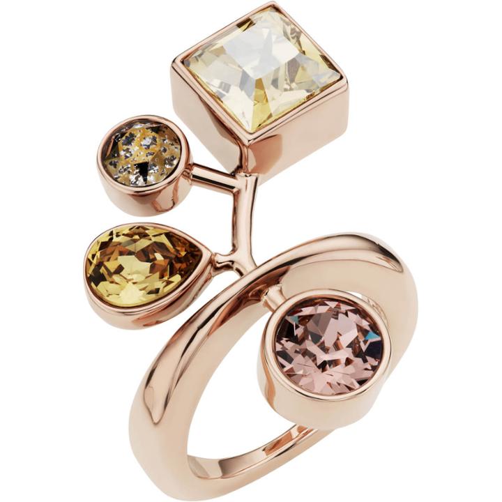 Swarovski Peter Pilotto Arbol Cocktail Ring, Multi-colored, Rose Gold Plating
