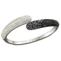 Swarovski Louise Black And White Bangle, M