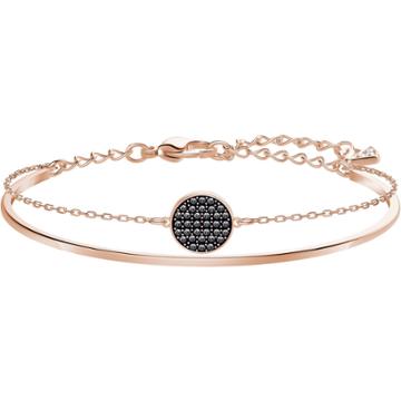 Swarovski Ginger Bangle, Gray, Rose Gold Plating