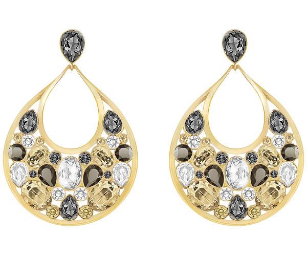 Swarovski Swarovski Dorado Pierced Earrings Light Multi Gold-plated