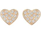 Swarovski Swarovski Cupid Pierced Earrings, White, Rose Gold Plating White Rose Gold-plated
