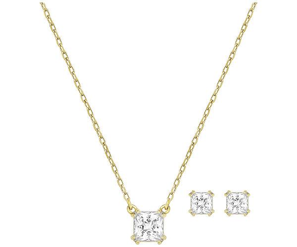 Swarovski Swarovski Attract Square Set White Gold-plated