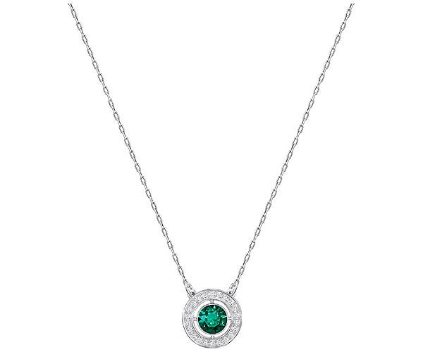 Swarovski Swarovski Forever Birthstone Necklace, May, Green, Rhodium Plating Green Rhodium-plated