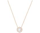 Swarovski Swarovski Sparkling Dance Round Necklace, White White Rose Gold-plated