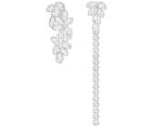 Swarovski Swarovski Garden Pierced Earrings With Jacket, White White Rhodium-plated