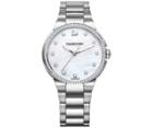 Swarovski Swarovski City Watch, Metal Bracelet, Mother-of-pearl, Silver Tone White Stainless Steel