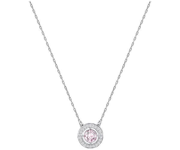 Swarovski Swarovski Forever Birthstone Necklace, June, Pink, Rhodium Plating Violet Rhodium-plated