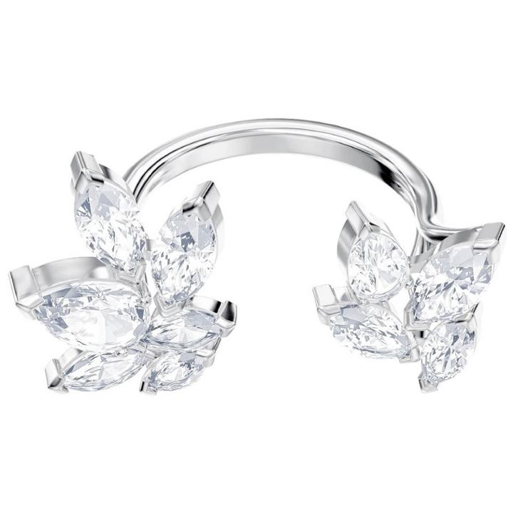 Swarovski Louison Open Ring, White, Rhodium Plating