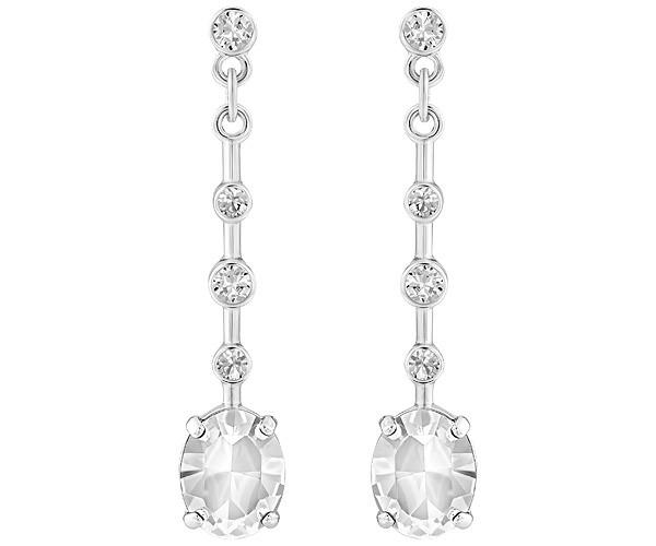 Swarovski Swarovski Milena Pierced Earrings White Rhodium-plated