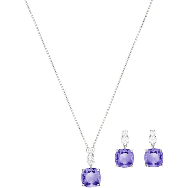 Swarovski Vintage Set, Violet, Rhodium Plating