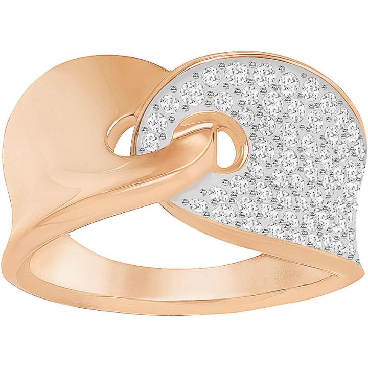 Swarovski Guardian Ring, White, Rose Gold Plating