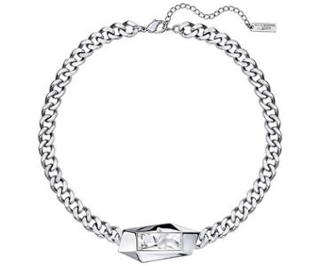 Swarovski Swarovski Atelier Swarovski By Jean Paul Gaultier, Reverse Necklace White Rhodium-plated