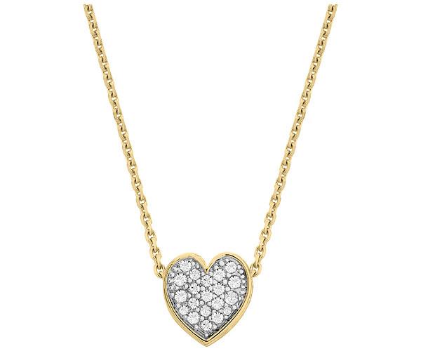 Swarovski Swarovski Pavã© Heart Necklace White Gold-plated
